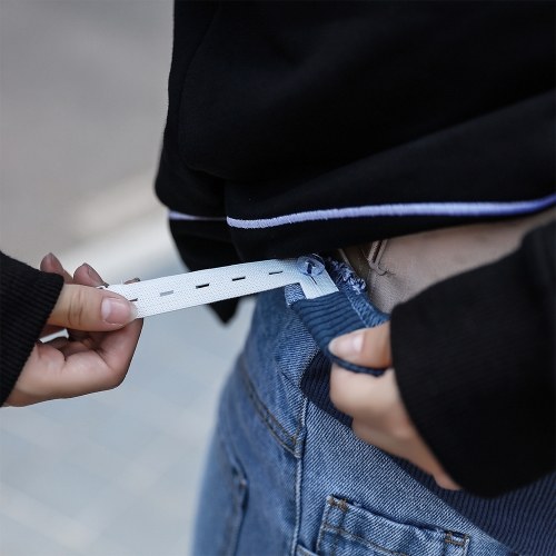 

Женские ткани Брюки Высокие талии Ripped Hole Skinny Джинсы Комфорт Belly Extender Потянуть на джинсовую Blue M