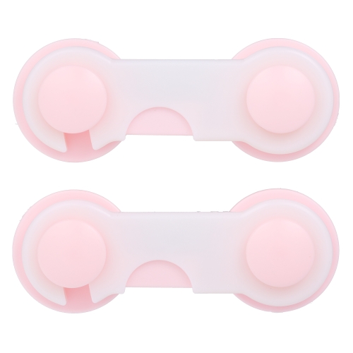 

2Pcs Baby Adjustable Safety Lock Protection Child Kid Cabinet Door Drawers Refrigerator Toilet Lock Pink