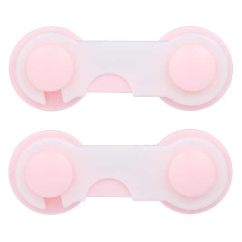 2 Pcs Bébé Réglable Sécurité Verrouillage Protection Enfant Enfant Armoire Porte Tiroirs Réfrigérateur Toilette Serrure Rose