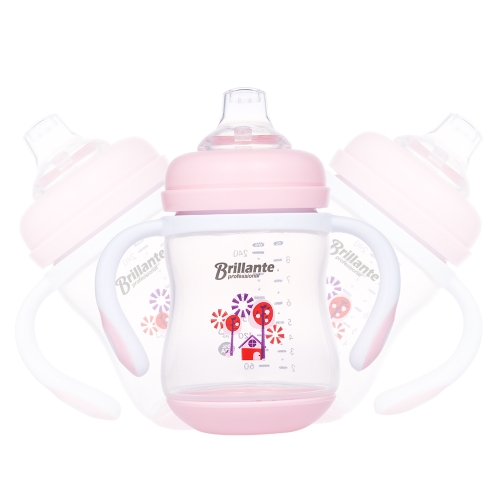 

Haierbaby Brillante Baby Sippy Cup Transition Cup Trainer Питательная бутылка с ручками и мягким носиком для малышей Дети Дети BPA