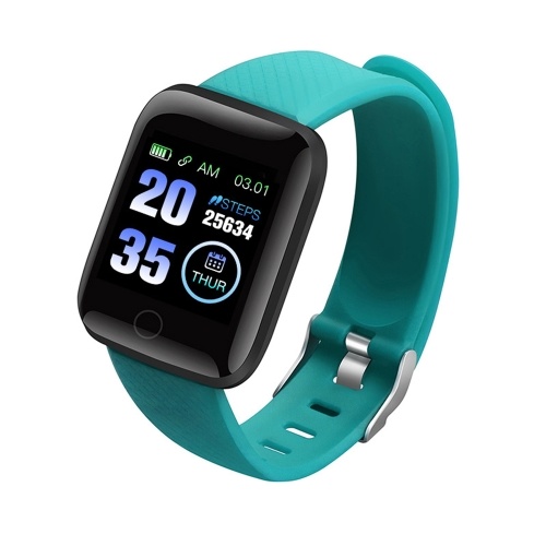 

1.3 inch Touchscreen Smart Bracelet Sports Watch Waterproof Fitness Tracker Blood Pressure Heart Rate Blood Oxygen Monitor Green