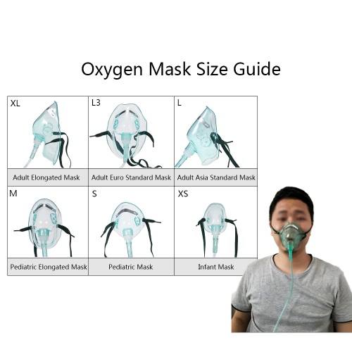 Decdeal 10PCS Medical Oxygen Mask with 2M Tubing O2 Concentration FDA Approved