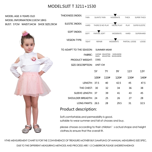 

2Pcs Girls Dress Summer Off-Shoulder Tee Shirts Gauze Pricess Skirts Kids Clothing Set For 3T Pink