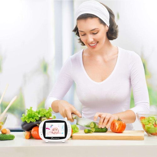 

Video Baby Monitor Baby Security Camera With 3.5'' TFT LCD 2 Way Talkback 2.4GHz Digital Infrared Night Vision Temperature Monitoring System Lullabies CE & FCC Approved White
