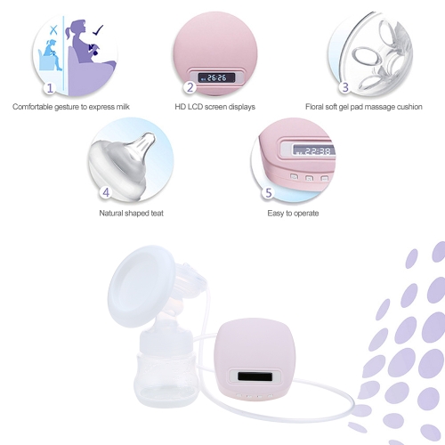 

Safe BPA-Free Single Comfortable Silent Electric Breast Pump Awesome Portable Breast Reliever Practical Simple Milk Pump