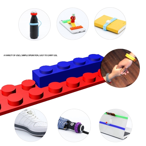 Reusable Silicone Building Blocks Tape for Lego Lover Kids Gift Portable No Harm to Children