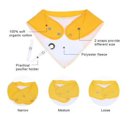 

Baby Drool Bibs with Pacifier Clip Absorbent Burpy Cloths Drool Pinafore Double Cloth Organic Cotton Set 4 Pack 4 Kinds of Patterns For Girls Boys Yellow + Pink