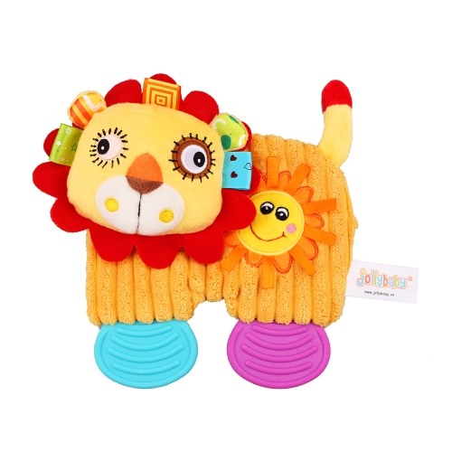 Baby Comforter Peluche Dentizione Giocattoli Animali del fumetto con Magic Mirror Baby Lenitivo Giocattoli Leone giallo