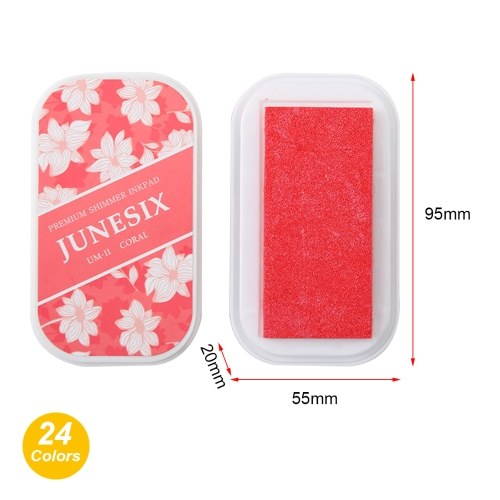 

Cute Ink Pad Metal Bright Color Acid-Free Non-Toxic Inkpad for Children Adult