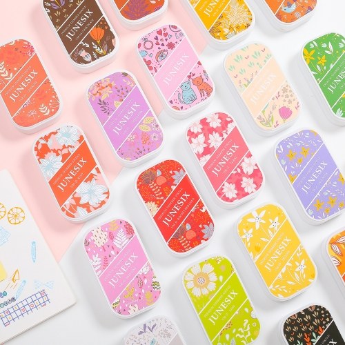 

Cute Ink Pad Metal Bright Color Acid-Free Non-Toxic Inkpad for Children Adult
