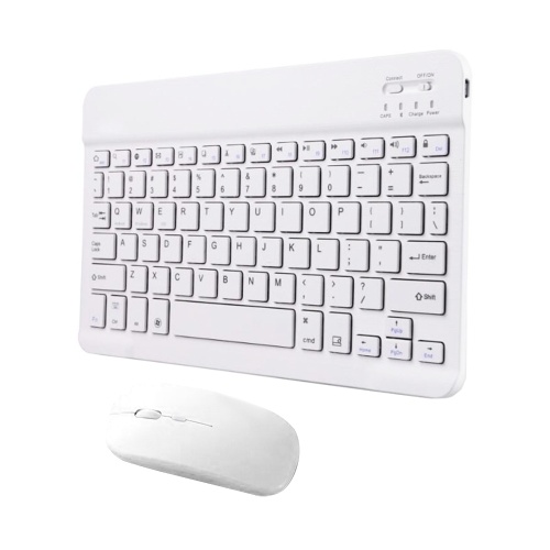 

Tablet Wireless Keyboard and Mouse Combo Ultra-slim Design Rechargeable Battery for Smartphone Tablet Compatible with iPhone iPad Computer Support System MASOS iOS Windows