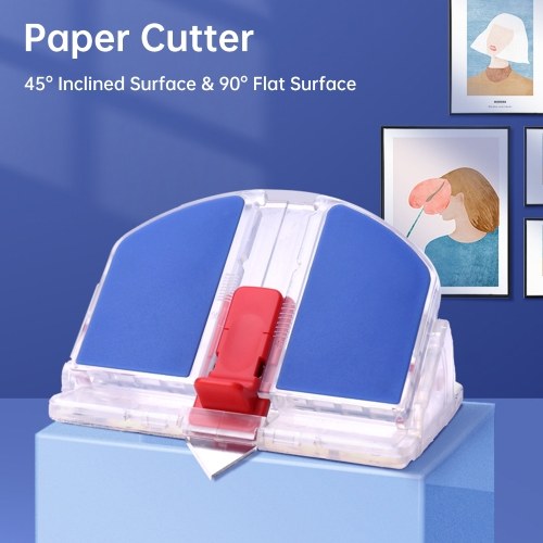 KW-triO Paper Cutter Desktop Paper Trimmer Support 45° inclined surface or a 90° flat surface safety lock Design for Craft Paper Photos Cards Scrapbooking Office Home Supplies 
