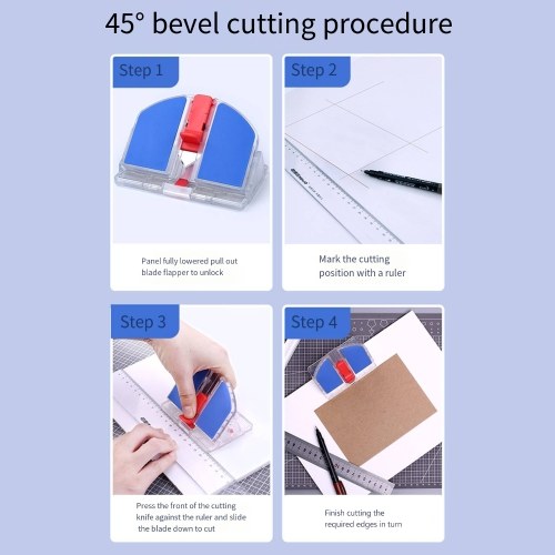 KW-triO Paper Cutter Desktop Paper Trimmer Support 45° inclined surface or a 90° flat surface safety lock Design for Craft Paper Photos Cards Scrapbooking Office Home Supplies 