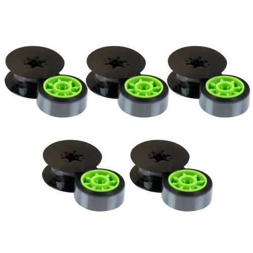 

5pcs Black Ribbon Twin Spool Replacement Compatible with Typewriter Models LM-370A/E 380A/E/EZ 390A LM-550A/E High Quality and Easy to Use Type Writing Ribbon