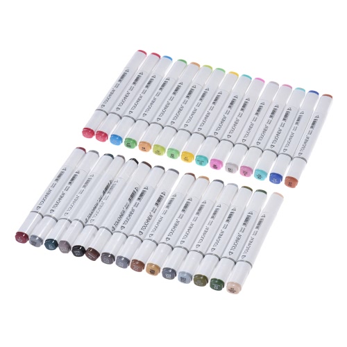 30 Colors Dual Twin Tip Marker Marking Pens Art Sketch Highlighters for Colorful Graphic Drawing Coloring Painting Highlighting Underlining