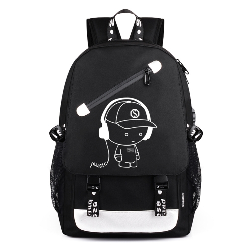 

Men Backpack Fashion External USB Charging Laptop Mochila Cartoon Anime Student School Bags For Teenagers Style 1