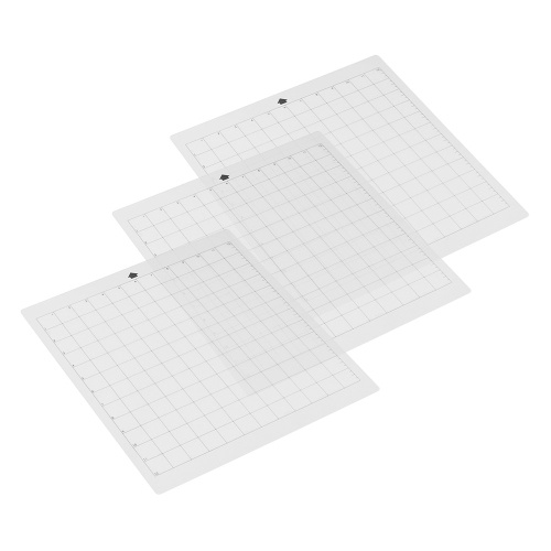 

3PCS OLD FOX Replacement Cutting Mat Transparent Adhesive Mat with Measuring Grid 12 * 12 Inch for Silhouette Cameo Plotter Machine, 3pcs