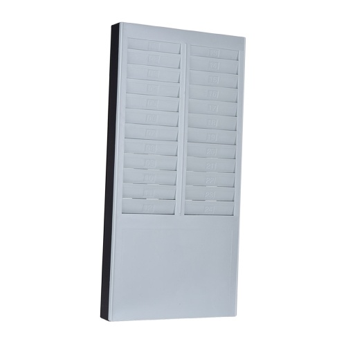 Bisofice Time Card Rack Wall Mount Holder 24 Pocket Slot for Attendance Recorder Punch Time Office 