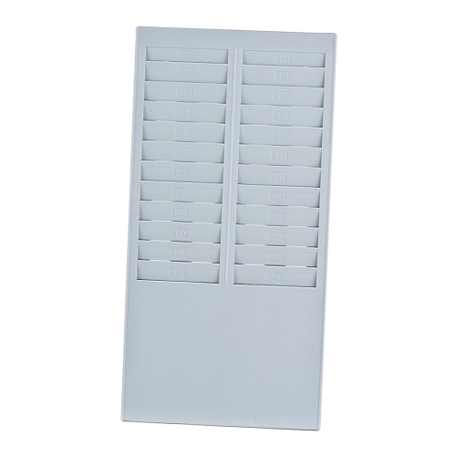 Bisofice Time Card Rack Wall Mount Holder 24 Pocket Slot for Attendance Recorder Punch Time Office 