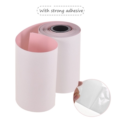 

Printable Color Sticker Paper Roll Direct Thermal Paper with Self-adhesive 57*30mm(2.17*1.18in) for PeriPage A6 Pocket Thermal Printer for PAPERANG P1/P2 Mini Photo Printer, 1 Roll