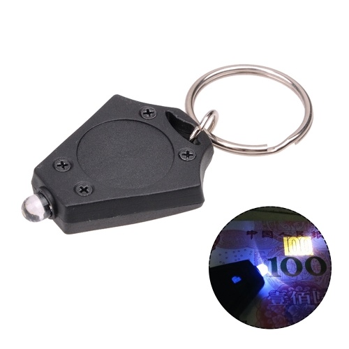 Mini portatile 365-370NM LED Torch luce UV Keychain Pocket Torcia