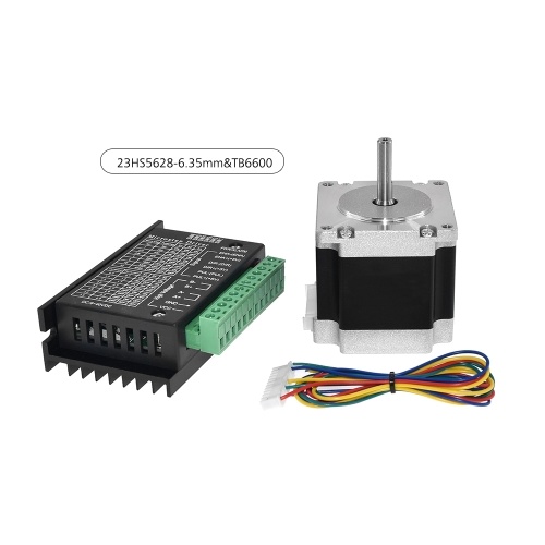 

Aibecy 23HS5628 Stepper Motor 6.5mm Shaft Diameter TB6600 Stepping Motor Driver Controller