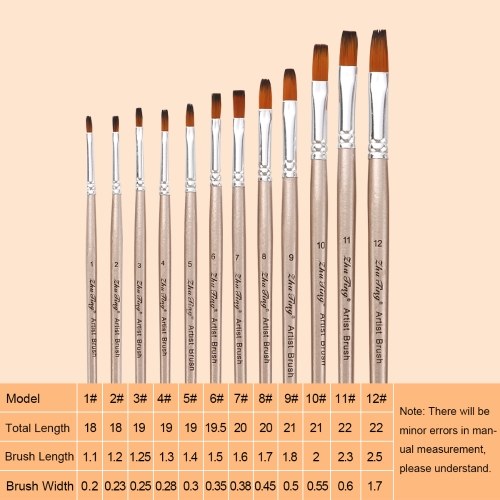 12pcs Paint Brushes Set Kit