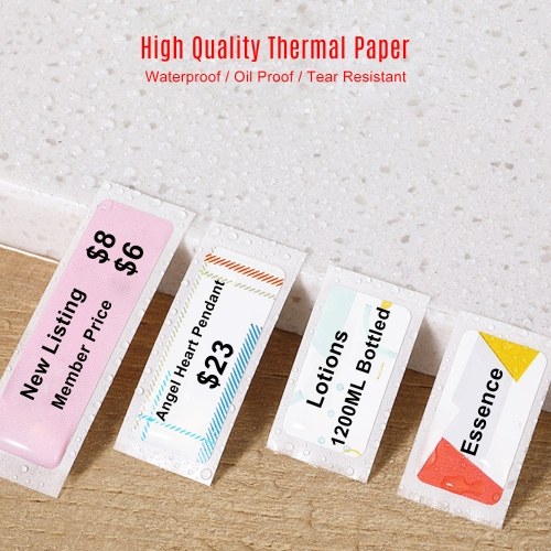 

Thermal Printing Label Paper Barcode Price Size Name Blank Labels Waterproof Tear Resistant 12*30mm 210pcs/roll