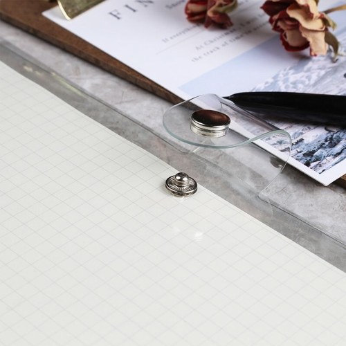 

1Pc Transparent PVC Clip File Folder