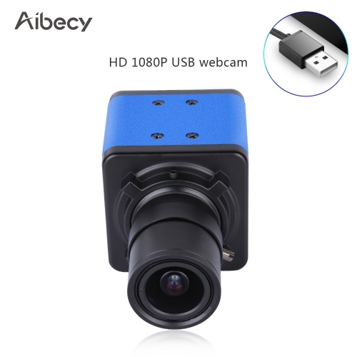Aibecy 1080P HD Camera Computer Camera Webcam 2 Megapixels 5X Optical Zoom 155 Degree Wide Viewing Manual Focus Auto Exposure Compensation with Microphone USB Plug & Play for Video Conference Online Teaching Chatting Live Webcasting 