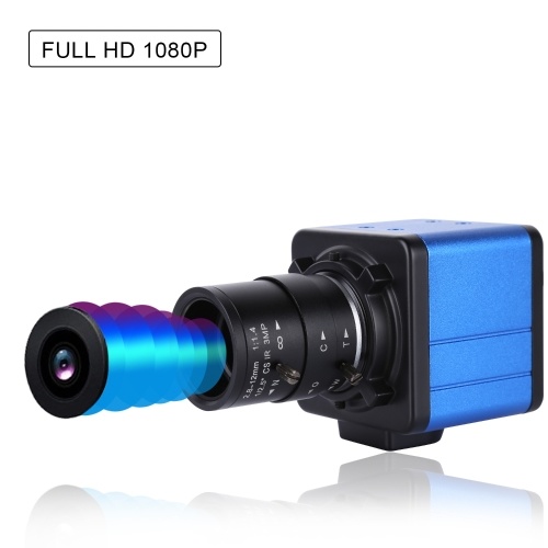 Aibecy 1080P HD Camera Computer Camera Webcam 2 Megapixels 5X Optical Zoom 155 Degree Wide Viewing Manual Focus Auto Exposure Compensation with Microphone USB Plug & Play for Video Conference Online Teaching Chatting Live Webcasting 