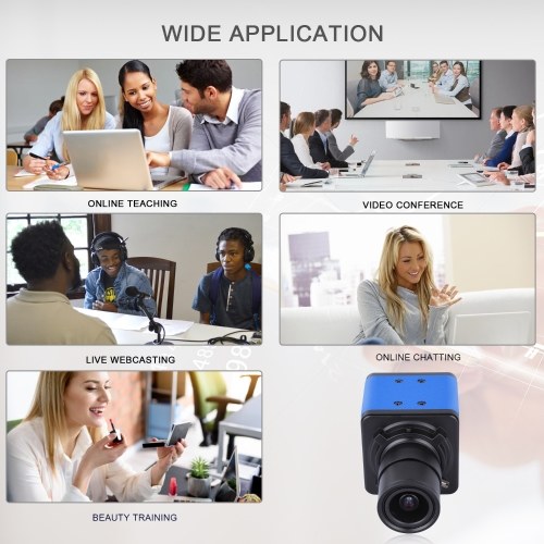 Aibecy 1080P HD Camera Computer Camera Webcam 2 Megapixels 5X Optical Zoom 155 Degree Wide Viewing Manual Focus Auto Exposure Compensation with Microphone USB Plug & Play for Video Conference Online Teaching Chatting Live Webcasting 