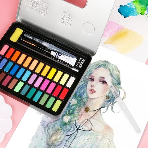 

36 Colors Solid Watercolors Paints Set