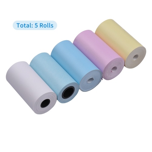 5PCS Color Thermal Paper Roll Set