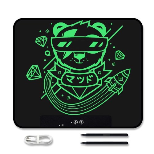 

LCD Writing Tablet 16 Inch Monochrome Screen Rechargeable Drawing Board with 2 Stylus Drawing Writing Taking Notes Leaving Messages for Toddlers Boys Girls & Adults Black