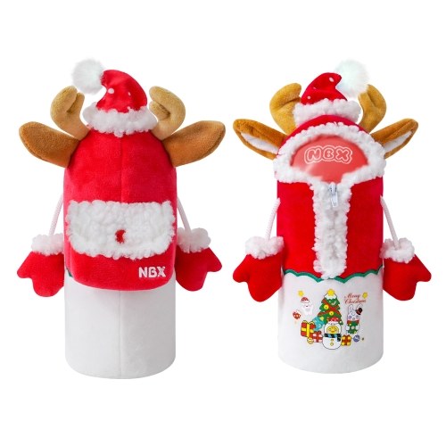 NBX Cute Plush Cartoon Stand Up Estuche para lápices Caja de almacenamiento Soporte para bolígrafos Bolsa de papelería de gran capacidad Organizador Regalo de cumpleaños de Navidad para niños Estudiantes Niñas Niños Útiles escolares