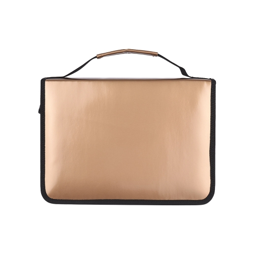 

Slots Gold Pencil Bag Case Colored Pencil Organizer PU Leather Cosmetic Brush Pouch for Artists Student
