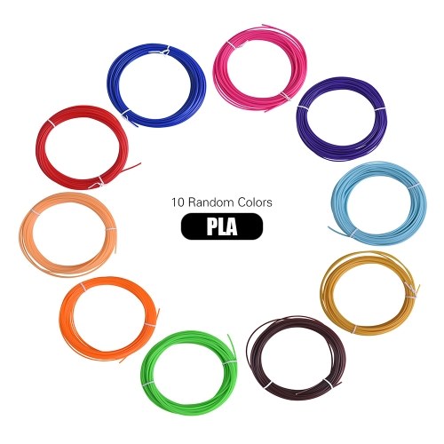 

10pcs 1.75mm PLA Color Filament Refills 10m/ Roll Total 100 Meters for 3D Pen Printing Drawing