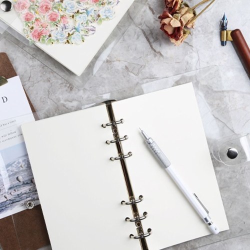 

1Pc Transparent PVC Clip File Folder