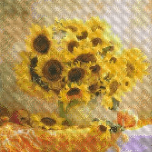 

DIY 5D Diamond Painting Kit Sunflower Vase Pattern