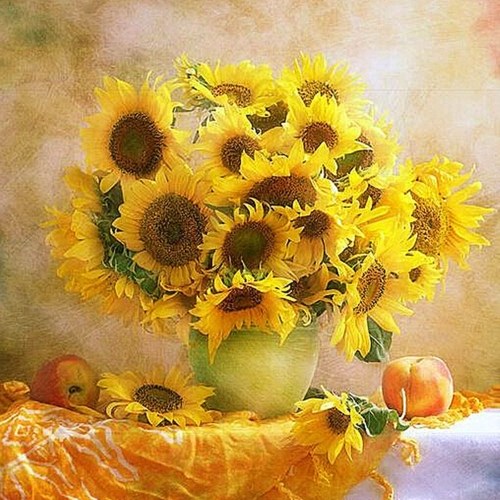 DIY 5D Diamond Painting Kit Sunflower Vase Pattern