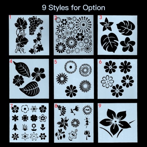 

1pc Drawing Stencils Flowers and Leaves Template