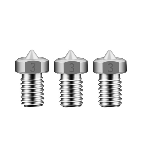 Aibecy 3D Printer Parts 3pcs V5 V6 TC4 Titanium Alloy Nozzles 0.2/0.3/0.4/0.5mm