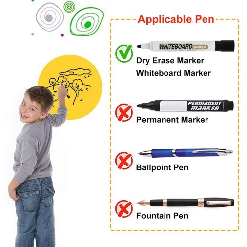 

12 Colors Round Chalkboard Contract Paper