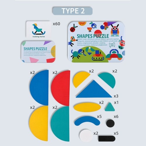 

Wooden Pattern Block Animals Shape