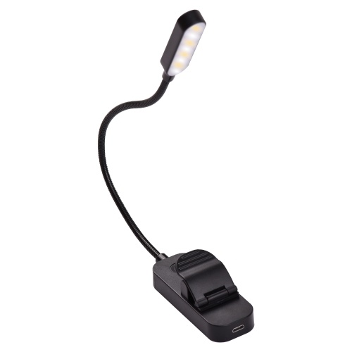 

USB Rechargeable 8 LEDs Book Light Clip On Reading Light LED Lamp Eye Protection Nightlight 3 Color Temperature Stepless Dimming with Memory Function Great Gift for Children Students Book Lovers Travel