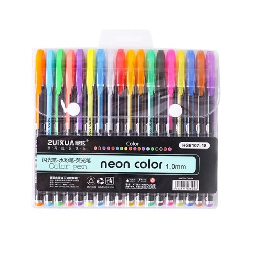 

Colored Gel Pens Set Neon Color Pen Marker 1.0mm for Children Students Adults Writing Drawing Coloring Books Journaling Office School Stationery Supplies