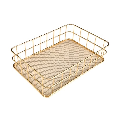 

Desk Organizer Wire Baskets Metal Mesh Drawer File Storage Organizer for Business Commercial Shop Office School Handcraft Gift Photography Props