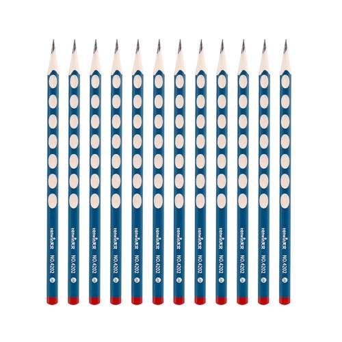 

Writing Drawing Pencils Correction Grip Pencil Posture Correction Elementary School Office Stationery Professional Exam Pencil 12PCS/Box