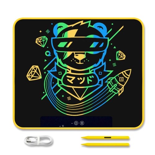 

LCD Writing Tablet 16 Inch Monochrome Screen Rechargeable Drawing Board with 2 Stylus Drawing Writing Taking Notes Leaving Messages for Toddlers Boys Girls & Adults Black